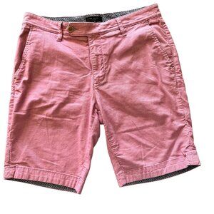 Ted Baker London Shorts Mens 31R Pink Chino Flat Front  Zip Button